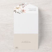 ゴールド ワイルドフラワー ウェディング アーチ オールインワン招待状 (外側)