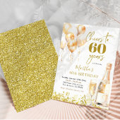 ゴールド ワイン チェアーズ 女性 大人 誕生日 招待状