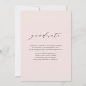 ゴールド ワシカル スクリプト フォト 卒業式 案内状 (裏面)