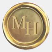 ゴールド ワックス シール ヴィンテージ クラシック ラグジュアリー ステッカー (正面)