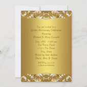 ゴールド ヴィクトリアン フラワー ゴールド 50周年記念 招待状 (裏面)