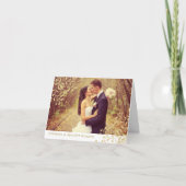 ゴールド ヴィンテージ グラムール ウェディング フォト モノグラム サンキューカード (正面)