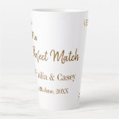 ゴールド ヴィンテージ グリッター おそろいのカップルにぴったり カフェラテマグ (正面)