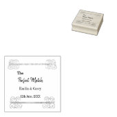 ゴールド ヴィンテージ グリッター パーフェクト マッチ カップル 名 ラバースタンプ (押印)