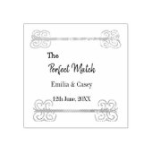 ゴールド ヴィンテージ グリッター パーフェクト マッチ カップル 名 ラバースタンプ (インプリント)