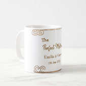 ゴールド ヴィンテージ グリッター 完璧なマッチ カップル ナ コーヒーマグカップ (正面左)