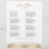 ゴールド ヴィンテージ ペイズリー マンダラ チラシ (正面)