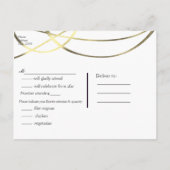 ゴールド 偽箔 任意の色 グラム 結婚式 出席確認 インビテーションポストカード (裏面)