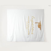 ゴールド 卒業パーティー 背景, フォトブース プロップ タペストリー (正面(横))