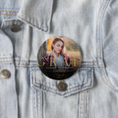 ゴールド 卒業式 現代 エレガント フォト 卒業ボタン 缶バッジ (インサイチュ)