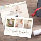 ゴールド 卒業 書道 QRコード ソーシャルメディア 招待状