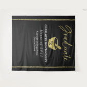 ゴールド 卒業 薬学大学 卒業用背景 タペストリー (正面(横))