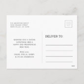 ゴールド |国素朴の木のクリスマスフォトツリー シーズンポストカード (裏面)