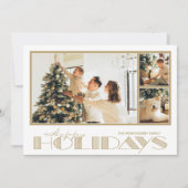 ゴールド 多写真 ハッピー シーズンカード (正面)