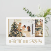 ゴールド 多写真 ハッピー シーズンカード (スタンド正面)