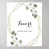 ゴールド 幾何学 モダン カリグラフィー ギフト サイン (正面)