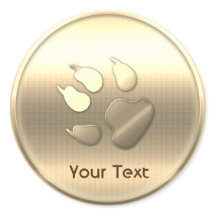 ゴールド 犬 ペット プリント カスタマイズ可能 テキストを追加