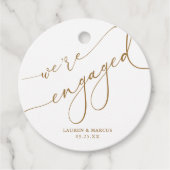 ゴールド 結婚するよ 婚約パーティー フェイバータグ (正面)