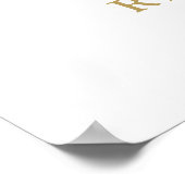 ゴールド 結婚式 ウェルカムサイン 永久に愛を捧げる ポスター (角)