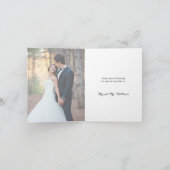 ゴールド 結婚式 フォト サンクス カード 折りたたみ スタイル (内部)