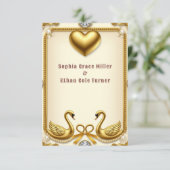 ゴールド 結婚記念日 Save The Moment デザイン 💍 セーブザデート (スタンド正面)