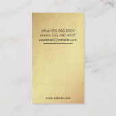 ゴールド |芸術的 | 名刺 (裏面)