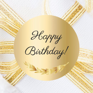 ゴールド 誕生日 デコレーション ラウンドシール