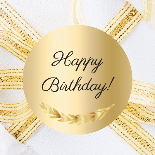 ゴールド 誕生日 デコレーション ラウンドシール