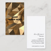 ゴールド　金色の個性的なデザイン名刺 名刺 (正面/裏面)