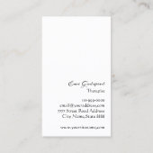 ゴールド　金色の個性的なデザイン名刺 名刺 (裏面)