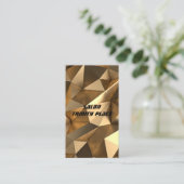 ゴールド　金色の個性的なデザイン名刺 名刺 (スタンド正面)