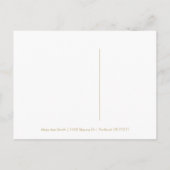 ゴールド 21歳の誕生日 保存 日付 飾り 黒 案内ポストカード (裏面)