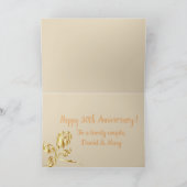 ゴールド、50周年記念結婚式 カード (内部)