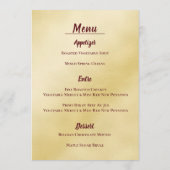 ゴールド - 50周年 - アニバーサリーレセプションメニュー メニュー (裏面)