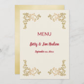 ゴールド - 50周年 - アニバーサリーレセプションメニュー メニュー (正面/裏面)