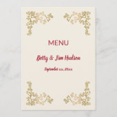 ゴールド - 50周年 - レセプション メニュー (正面)