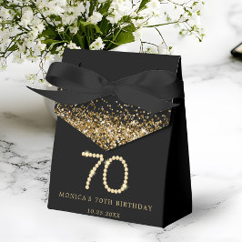 ゴールド 70歳の誕生日 ダイヤモンド パーティー フェイバーボックス