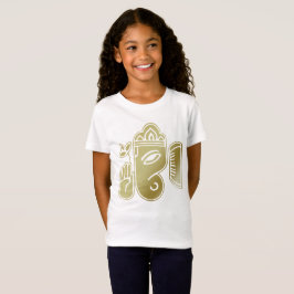 ゴールド Goddess Ganesha - 女の子のTシャツ Tシャツ