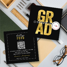 **ゴールド GRAD カッコいい卒業 卒業祝い 大学資金 エンクロージャーカード
