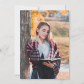 ゴールド RN 看護師 卒業写真 発表 招待状 (裏面)