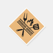 ゴールドBBQ家族の再会  スタンダードカクテルナプキン (角)