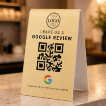 ゴールドGoogleレビューロゴ プラスチックテーブルディスプレイ