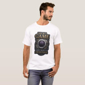 ゴールドLIFE IS A GAME I JUST NEED TO PRESS PAUSE v2 Tシャツ (正面フル)