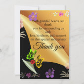 ゴールドVポイントアニバーサリー バタフライ＆ローズ サンキューカード (正面)