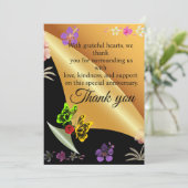 ゴールドVポイントアニバーサリー バタフライ＆ローズ サンキューカード (スタンド正面)