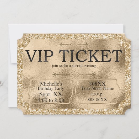 ゴールドVIPチケット スペシャルイベント 招待状 (正面)