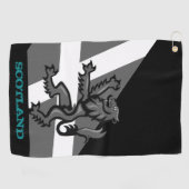 ゴールフィングスコットランド&ランパイン、スコットランド国旗 ゴルフタオル (横)