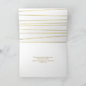 ゴールフェイクドフォイルデザインフォトホリデーカード/ホワイト シーズンカード (内部)