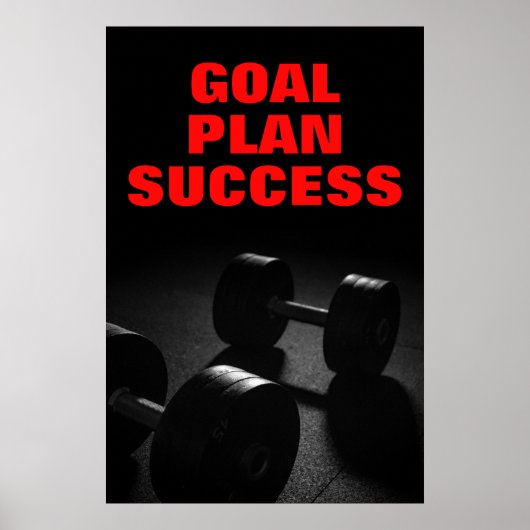 ゴールプラン成功ボディビルトレーニングフィットネス ポスター (正面)