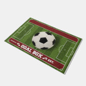ゴールボックスデザインラグ、サッカー ドアマット (アングル)